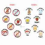 Allergy Warning - Name Stickers