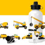 Construction Trucks - Kids Drink Bottle