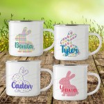 Easter Bunny Camping Enamel Mug