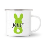 Apple Green Bunny Back Camping Enamel Mug
