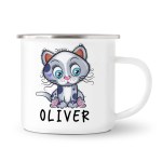 Oliver Kitty - Enamel Mug