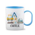 Construction Diggers Melamine Mug