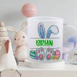 Easter Bunny Monogram BPA-free Plastic Mug