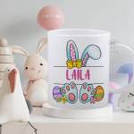 Easter Bunny Monogram BPA-free Plastic Mug