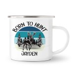 Born to hunt enamel mug