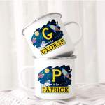 Space Monogram Enamel Mug