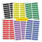Classic Name Stickers - Dark Colors