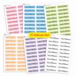 Classic Name Stickers - Light Colors