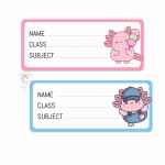 Book Name Labels - Axolotl