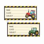 Book Name Labels - Tractors