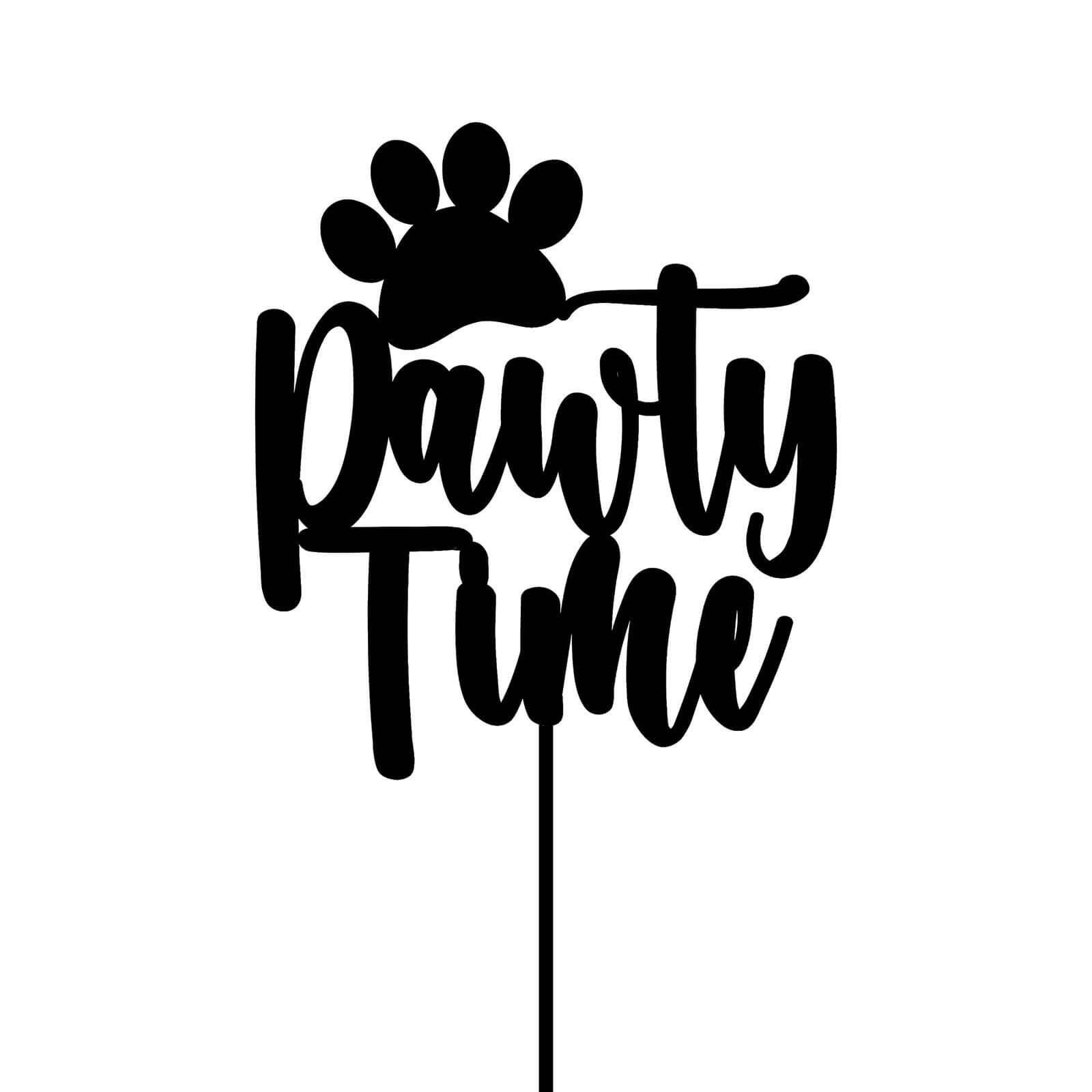 Pawty Time Cake Topper