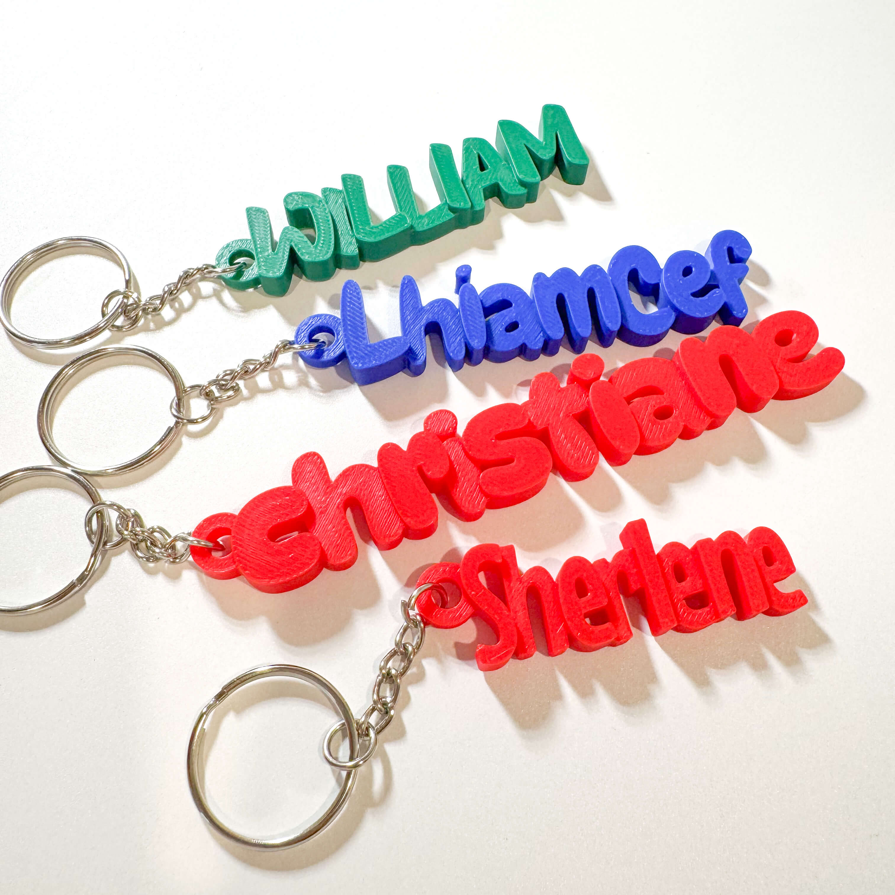 Personalised 3D Printed Name Keychain - Single Layer