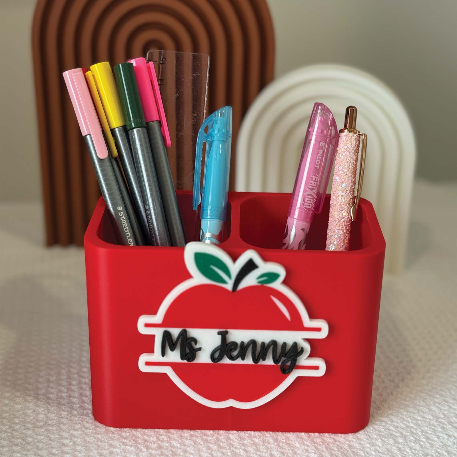 Apple Double Storage Organizer with Custom Name